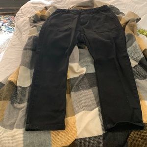 Zara black denim drop crotch jeans